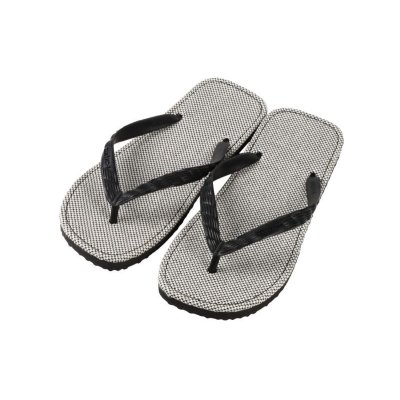 Photo1: flip-flops「JAPANESE ZORI」sashiko fabric black