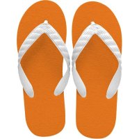 beach sandal orange sole