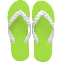 beach sandal lime green sole