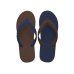 Photo1: CRAZY Flip Flops – Brown × Navy | Made in Japan (1)