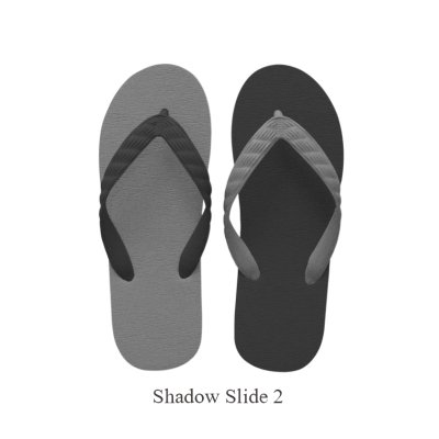 Photo2: CRAZY Flip Flops – Black × Gray | Made in Japan