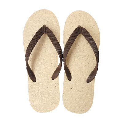 Photo1: Oyster Shell Natural Rubber Flip Flops – Made in Japan