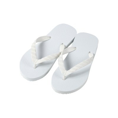 Photo6: White Large Size Flip-Flops (29–32 cm / US 11–14) – TSUKUMO | Made in Japan