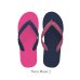 Photo2: CRAZY Flip Flops – Navy × Tropical Pink | Made in Japan (2)