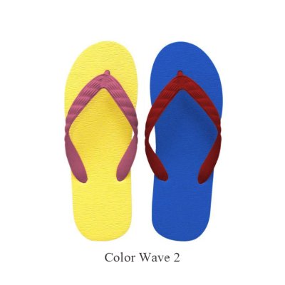 Photo2: CRAZY Flip Flops – Royal Blue × Yellow | Made in Japan