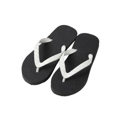 Photo11: Simple Flip-Flops – Black Sole | Made in Japan