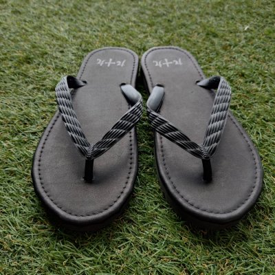 Photo3: Glove Leather Flip Flops – Black | Made in Japan