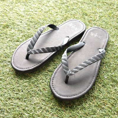Photo2: Glove Leather Flip Flops – Black | Made in Japan
