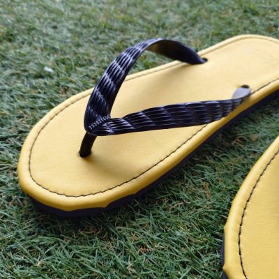 Photo3: Glove Leather Flip Flops – Yellow | Made in Japan