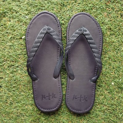 Photo1: Glove Leather Flip Flops – Black | Made in Japan