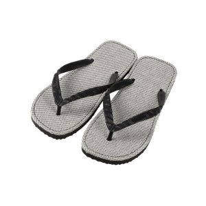 Photo: flip-flops「JAPANESE ZORI」sashiko fabric black