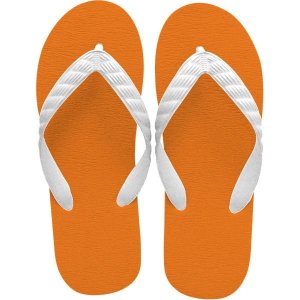 Photo: beach sandal orange sole