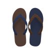 Photo1: CRAZY Flip Flops – Brown × Navy | Made in Japan (1)