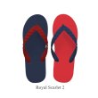 Photo2: CRAZY Flip Flops – Red × Navy | Made in Japan (2)