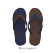 Photo2: CRAZY Flip Flops – Brown × Navy | Made in Japan (2)