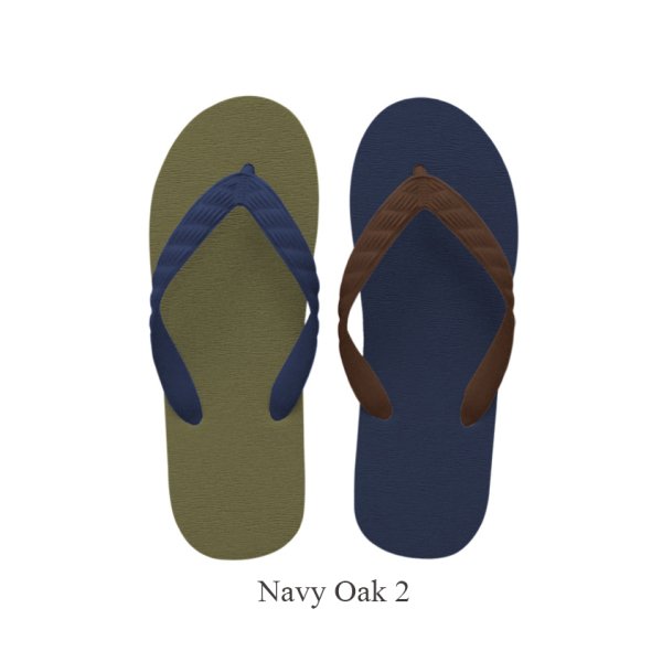Photo2: CRAZY Flip Flops – Navy × City Green | Made in Japan (2)