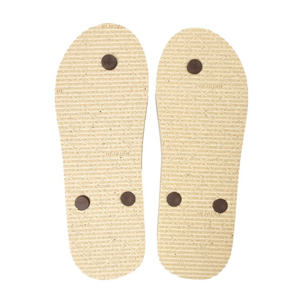 Photo4: Oyster Shell Natural Rubber Flip Flops – Made in Japan (4)