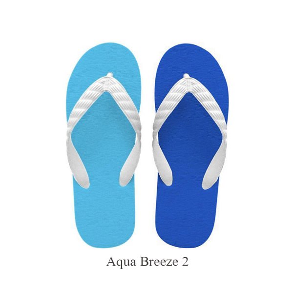 Photo2: CRAZY Flip Flops – Royal Blue × Aqua Blue | Made in Japan (2)