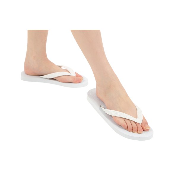 Photo4: White Large Size Flip-Flops (29–32 cm / US 11–14) – TSUKUMO | Made in Japan (4)