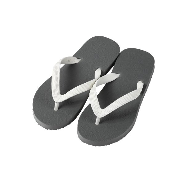 Photo3: Gray Large Size Flip-Flops (29–32 cm / US 11–14) – TSUKUMO | Made in Japan (3)