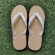 Photo3: Oyster Shell Natural Rubber Flip Flops – Made in Japan (3)
