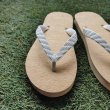 Photo2: Oyster Shell Natural Rubber Flip Flops – Made in Japan (2)