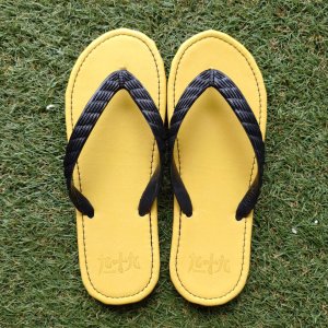 Photo: Glove Leather Flip Flops – Yellow | Made in Japan