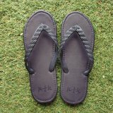 Photo: Glove Leather Flip Flops – Black | Made in Japan