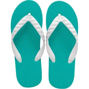 Photo: flip-flops green sole